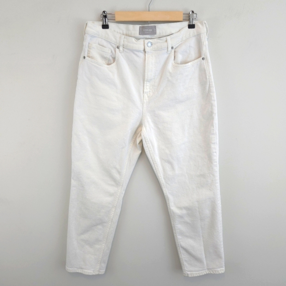 Everlane Women's White The Cheeky Jean Crop